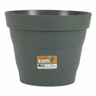 Vaso de Planta Médio em Plástico 24x30cm Verde Militar Veneza West Garden