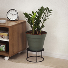 Vaso de Planta Médio em Plástico 24x30cm Verde Militar Veneza West Garden