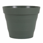 Vaso de Planta Médio em Plástico 24x30cm Verde Militar Veneza West Garden