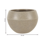 Vaso de Planta Médio em Plástico 24x34cm Bege Arruda Naterial