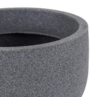 Vaso de Planta Médio em Plástico 27,5x26cm Grafite Rústico Japi