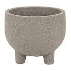 Vaso de Planta Médio em Plástico 27,5x26cm Mármore Rústico Japi