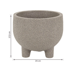 Vaso de Planta Médio em Plástico 27,5x26cm Mármore Rústico Japi