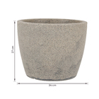 Vaso de Planta Médio em Plástico 27x34cm Granito Malta Naterial