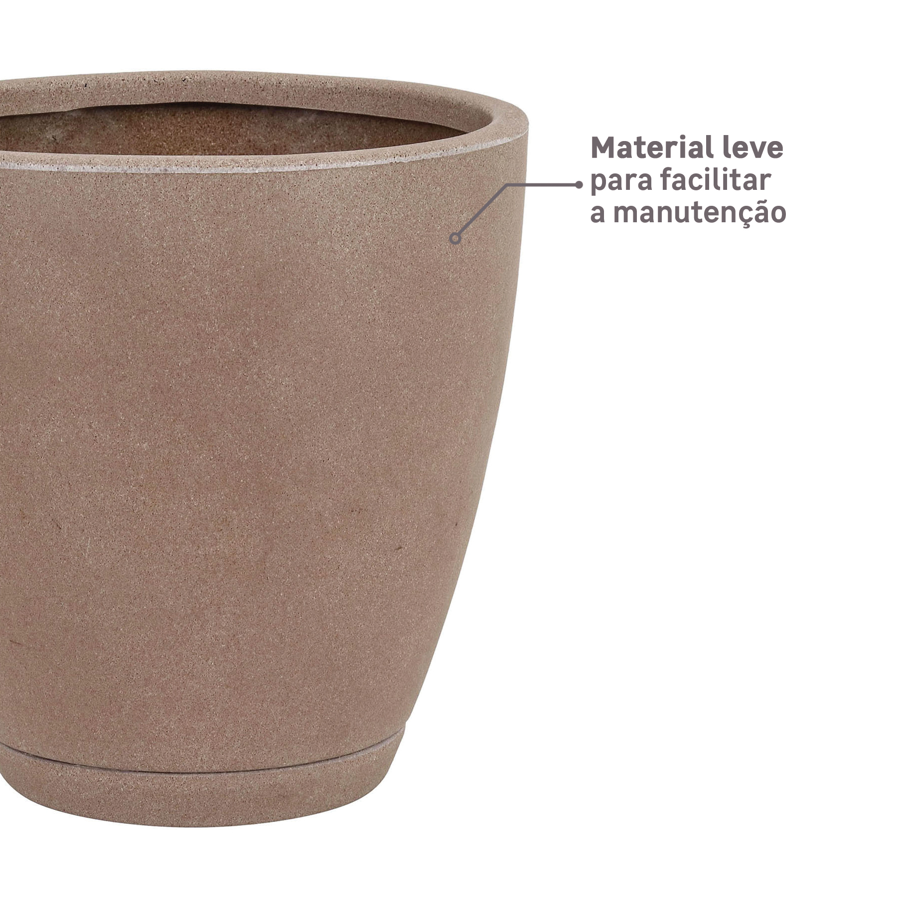 Vaso de Planta com Prato Samba da Naterial