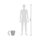 Vaso de Planta Médio em Plástico 28x28cm com Prato Cimento Samba Naterial