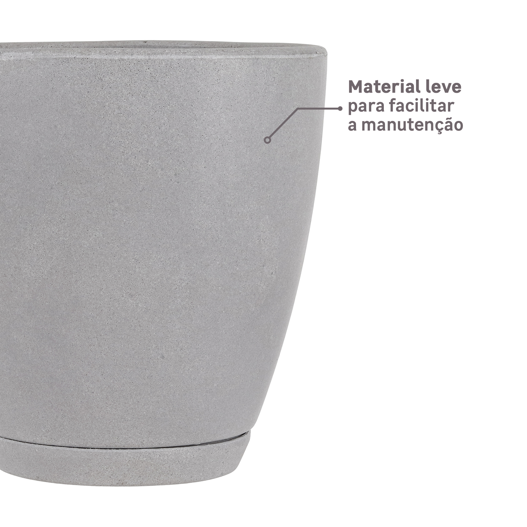 Vaso de Planta com Prato Samba da Naterial