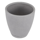 Vaso de Planta Médio em Plástico 28x28cm com Prato Cimento Samba Naterial