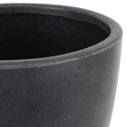 Vaso de Planta Médio em Plástico 28x28cm com Prato Preto Samba Naterial