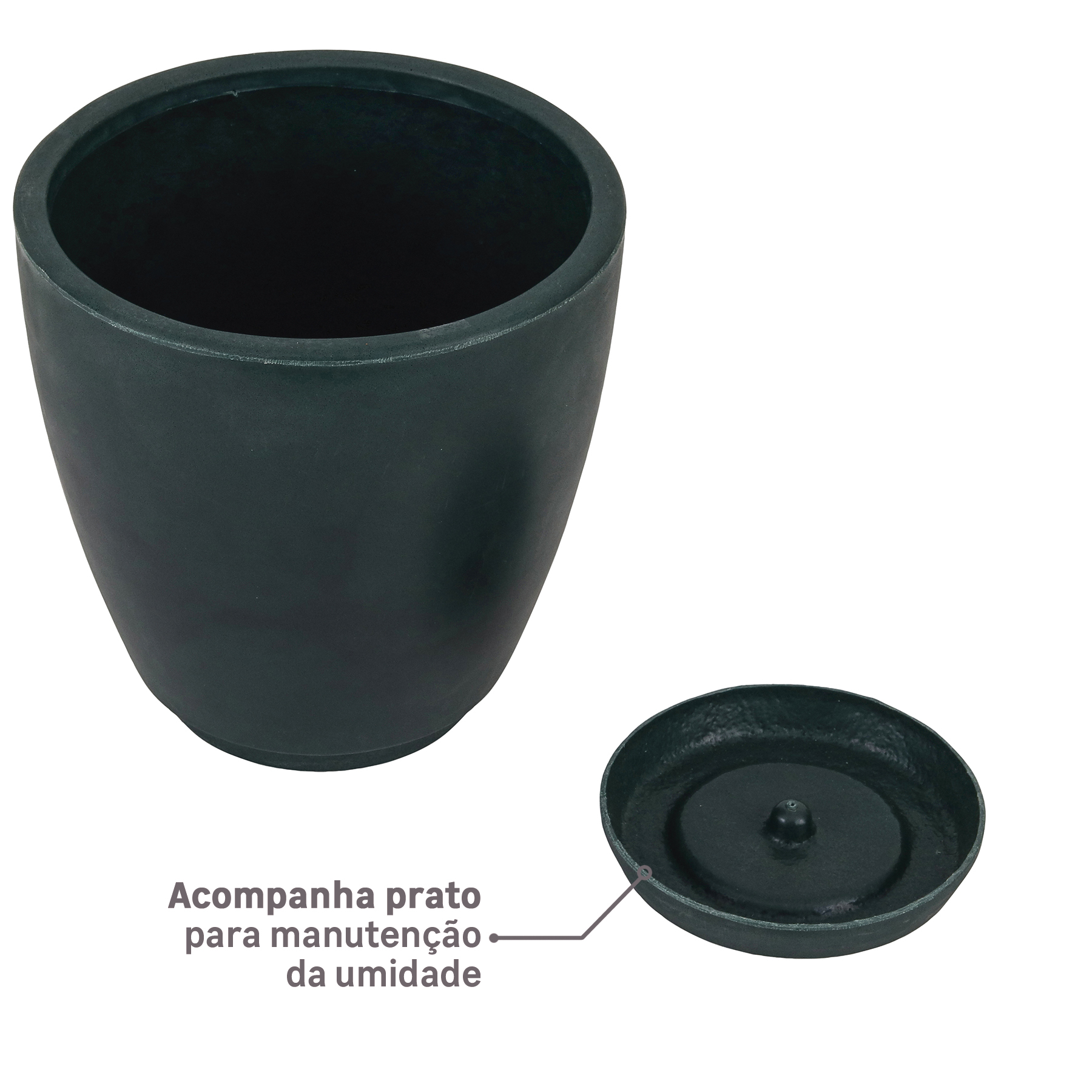 Vaso de Planta com Prato Samba da Naterial