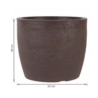 Vaso de Planta Médio em Plástico 28x33cm Café Europa Japi