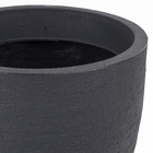 Vaso de Planta Médio em Plástico 28x33cm Cinza Escuro Europa Japi