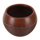 Vaso de Planta Médio em Plástico 28x37cm Marrom Arruda Naterial