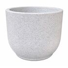 Vaso de Planta Médio de Plástico 29x35 com Prato Granito Mirage