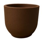 Vaso de Planta Médio de Plástico 29x35 com Prato Marrom Mirage