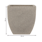 Vaso de Planta Médio em Plástico 30x30cm Granito Malta Naterial