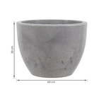 Vaso de Planta Médio em Plástico 30x40cm Cimento Verona Vasart