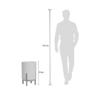 Vaso de Planta Medio Plástico 36x33cm Cimento Queimado Japi