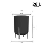 Vaso de Planta Medio Plástico 51x33cm Chumbo Japi