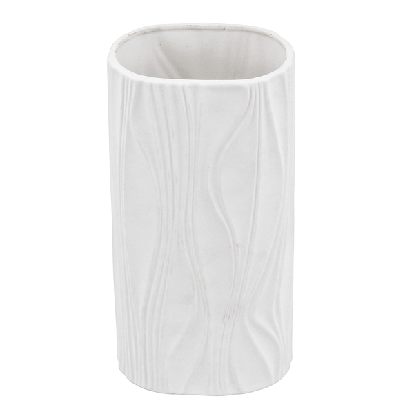 Vaso de Planta Médio em Porcelana 24x12cm Branco Decor Florarte