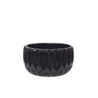 Vaso de Planta Pequeno Cerâmica 11,5x26cm Redondo Preto CMR