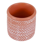 Vaso de Planta Pequeno em Cerâmica 13,7x14,2cm Terracota Étnico Burian