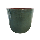 Vaso de Planta Pequeno em Cerâmica 23x24 Verde Americano Bella Art Vetrificados