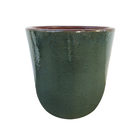 Vaso de Planta Pequeno em Cerâmica 27x28 Verde Americano Bella Art Vetrificados