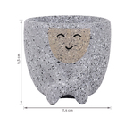 Vaso de Planta Pequeno em Cerâmica 9,5x11,4cm Cinza Harmônia Burian