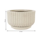 Vaso de Planta Pequeno em Plástico 13x21cm com Prato Areia Naterial