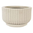 Vaso de Planta Pequeno em Plástico 13x21cm com Prato Areia Naterial