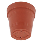 Vaso de Planta Pequeno em Plástico 15x15cm Terracota Veneza West Garden