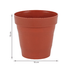 Vaso de Planta Pequeno em Plástico 15x15cm Terracota Veneza West Garden