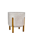 Vaso de Planta Pequeno Plástico 36x33cm Cimento Queimado Japi