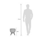 Vaso de Planta Pequeno Plástico 39x33cm Cimento Japi