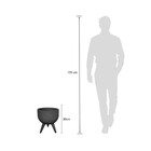 Vaso de Planta Pequeno Plástico 39x33cm Grafite Japi