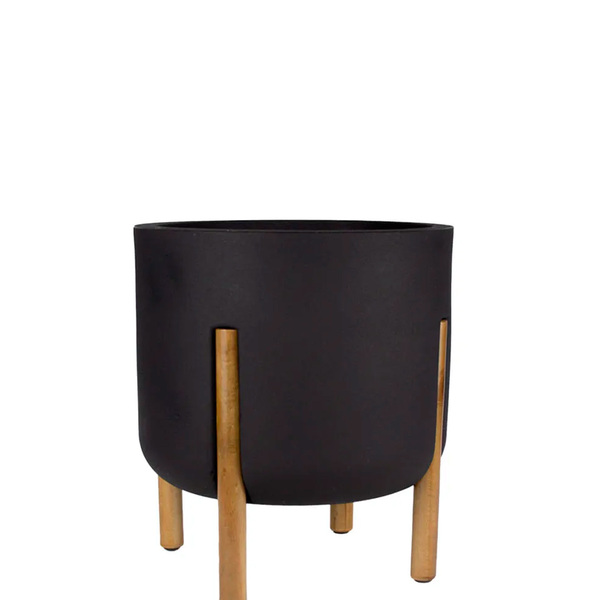 Vaso de Planta Pequeno Plástico 51x33cm Chumbo Japi