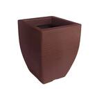 Vaso De Planta Quadrado 45x35 Decorativo De Polietileno Marro