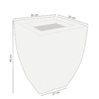 Vaso De Planta Quadrado 45x35 Vtf45 Areia - Foster