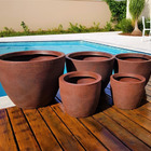 Vaso de Planta Redondo Polietileno 50x65cm 107l Azul