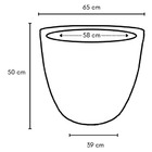 Vaso de Planta Redondo Polietileno 50x65cm 107l Azul
