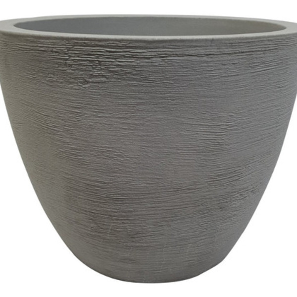 Vaso de Planta Redondo Polietileno 50x65cm 107l Cinza