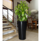 Vaso de Plantas Grande 79cm Sala de Estar Decoração Preto