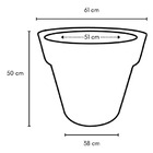 Vaso De Plantas Grandes Frutíferas E Coqueiros 81x72cm Preto