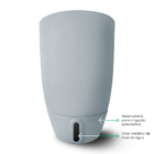 Vaso de Plantas Médio Plástico 45x30cm Autoirrigável Cinza Inteligente Brota Company