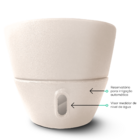 Vaso de Plantas Pequeno Plástico 22x24cm Autoirrigável Bege Inteligente Brota Company