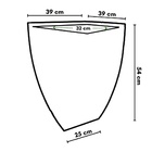 Vaso De Plantas Quadrado Para Decoração Sala E Jardim 54x39 -