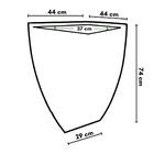 Vaso De Plantas Quadrado Para Decoração Sala E Jardim 74x44 -