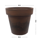 Vaso de Plástico Essencial 41x46cm Marrom Japi
