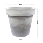 Vaso de Plástico Essencial 50x57cm Cinza Japi